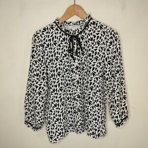 Heart Print Button Up Top Sold